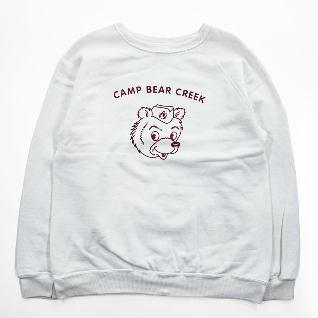 DUBBLE WORKS ( WAREHOUSE ) 日本製 スウェット トレーナー M ホワイト CAMP BEAR CREEK