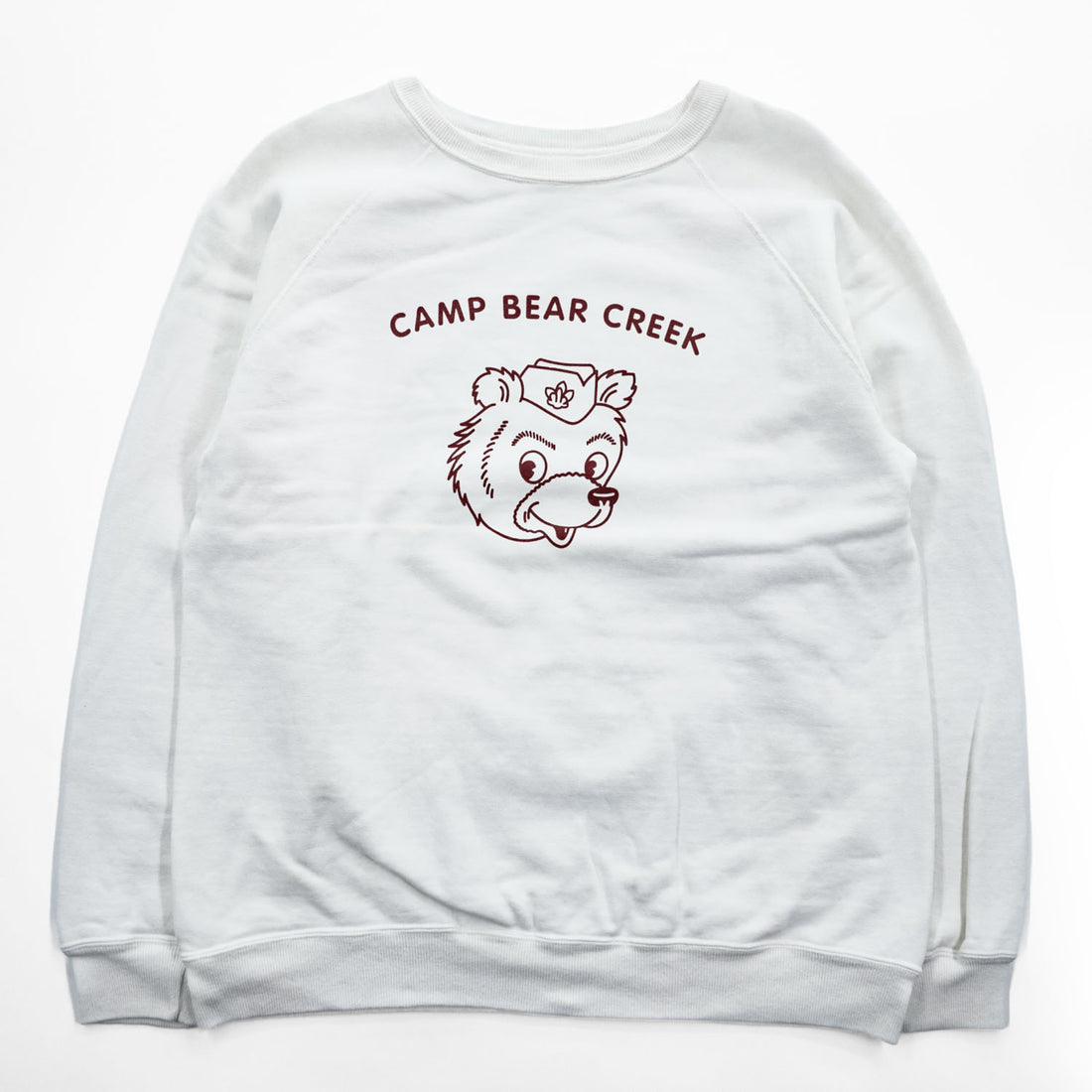DUBBLE WORKS ( WAREHOUSE ) 日本製 スウェット トレーナー M ホワイト CAMP BEAR CREEK