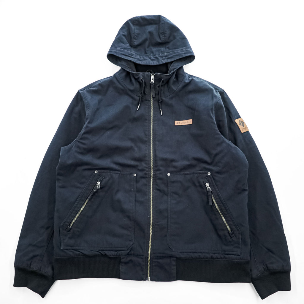 Columbia ロマビスタ フーデッドジャケット XL ブラック フリースライナー 中綿 ダック地 キャンバス XM1664