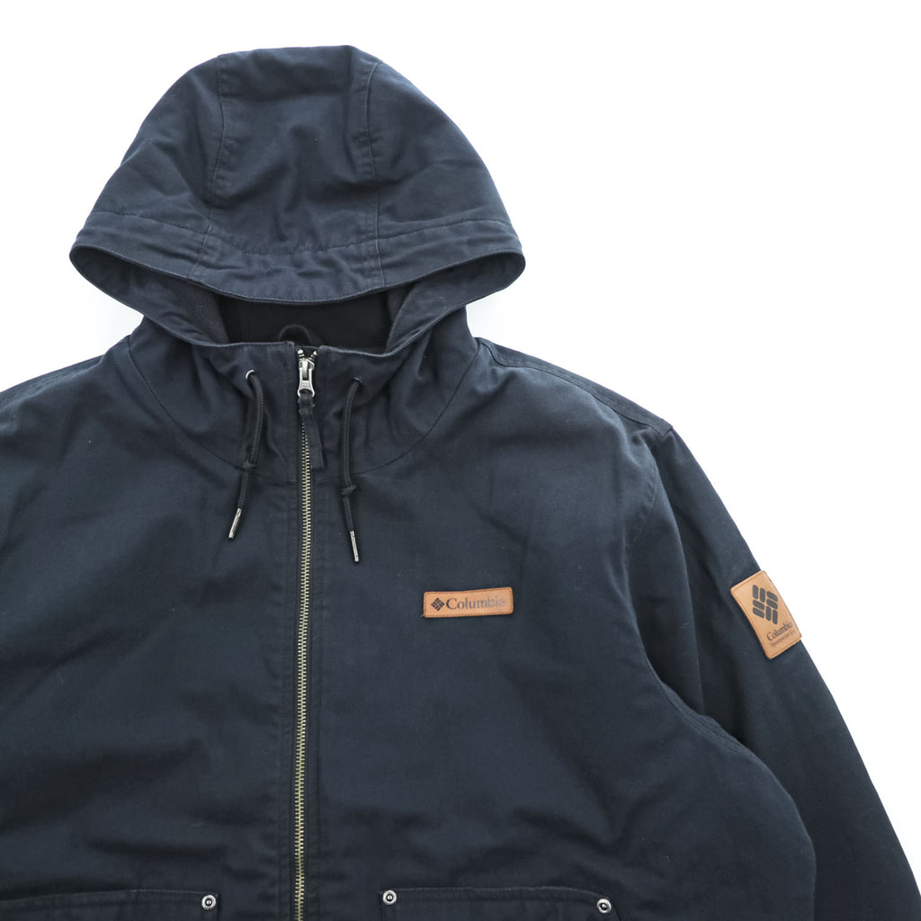 Columbia ロマビスタ フーデッドジャケット XL ブラック フリースライナー 中綿 ダック地 キャンバス XM1664