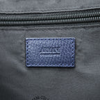 ARMANI COLLEZIONI イタリア製 レザー メッセンジャーバッグ ショルダーバッグ シボ革 ネイビー CI218V1