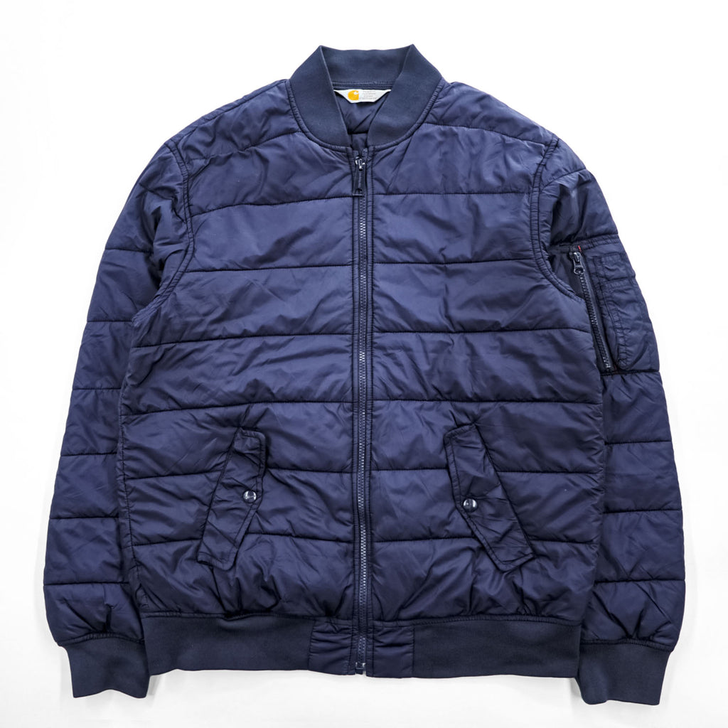 carhartt WIP 中綿 フライトジャケット BRYANT JACKET キルティング M ネイビー ボンバージャケット IO18800