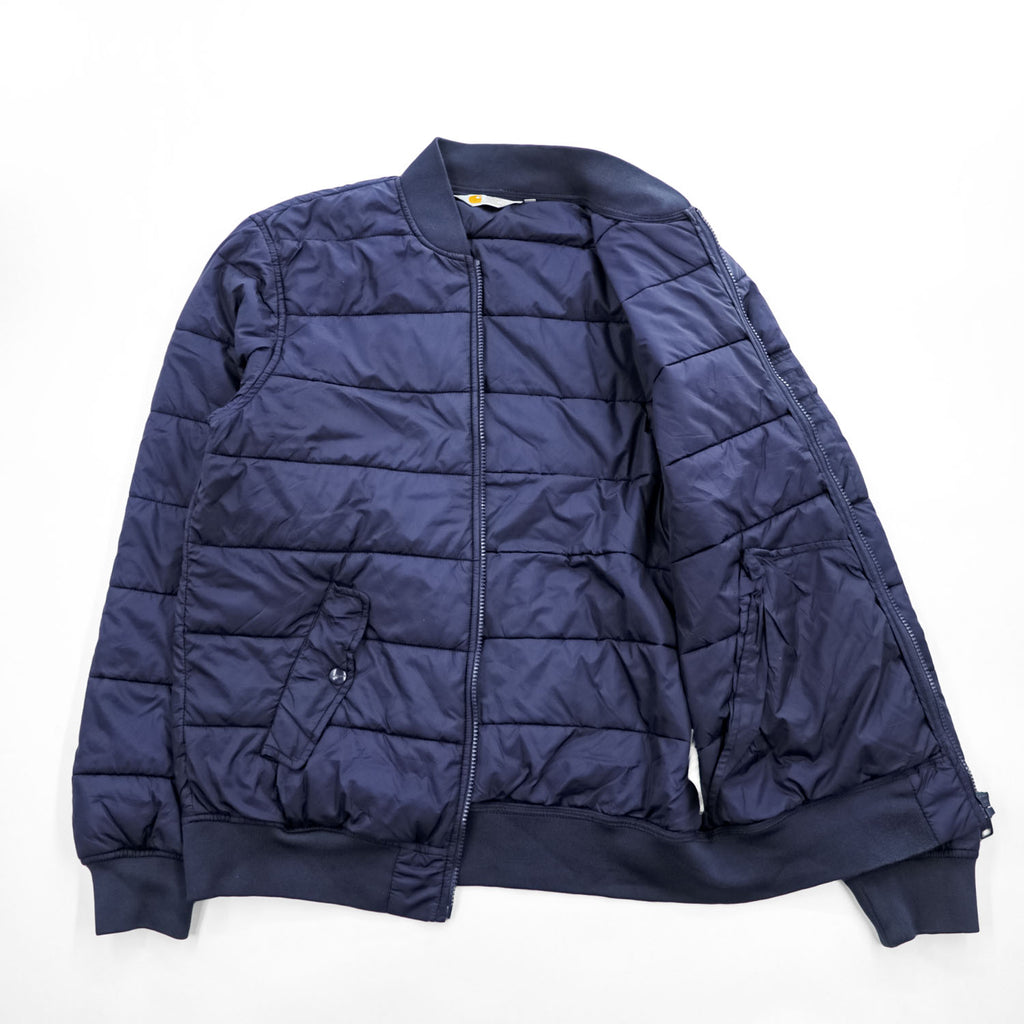 carhartt WIP 中綿 フライトジャケット BRYANT JACKET キルティング M ネイビー ボンバージャケット IO18800