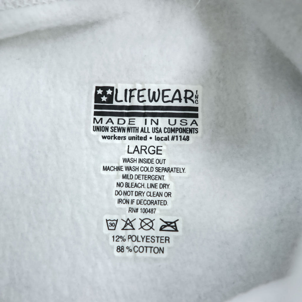 LIFEWEAR INC. USA製 ヘビーウェイト プルオーバー パーカー L グレー 裏起毛 リバースウィーブ
