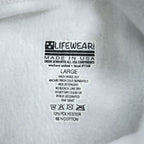 LIFEWEAR INC. USA製 ヘビーウェイト プルオーバー パーカー L グレー 裏起毛 リバースウィーブ