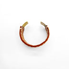 Hender Scheme Not Lying Jewelry Brass Leather Cuff Bangle Bracelet Natural Tan