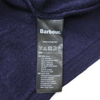 Barbour ニットポロシャツ 100%ウール XXL ネイビー ハーフボタン MKN1270NY91
