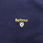 Barbour ニットポロシャツ 100%ウール XXL ネイビー ハーフボタン MKN1270NY91