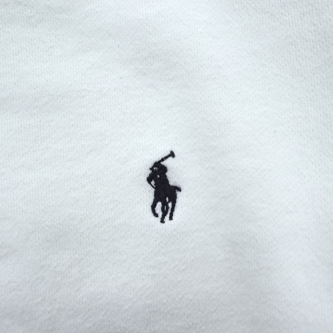 Polo Ralph Lauren 90年代 クルーネック スウェット トレーナー L ホワイト 裏起毛 スモールポニー ロゴ 刺繍