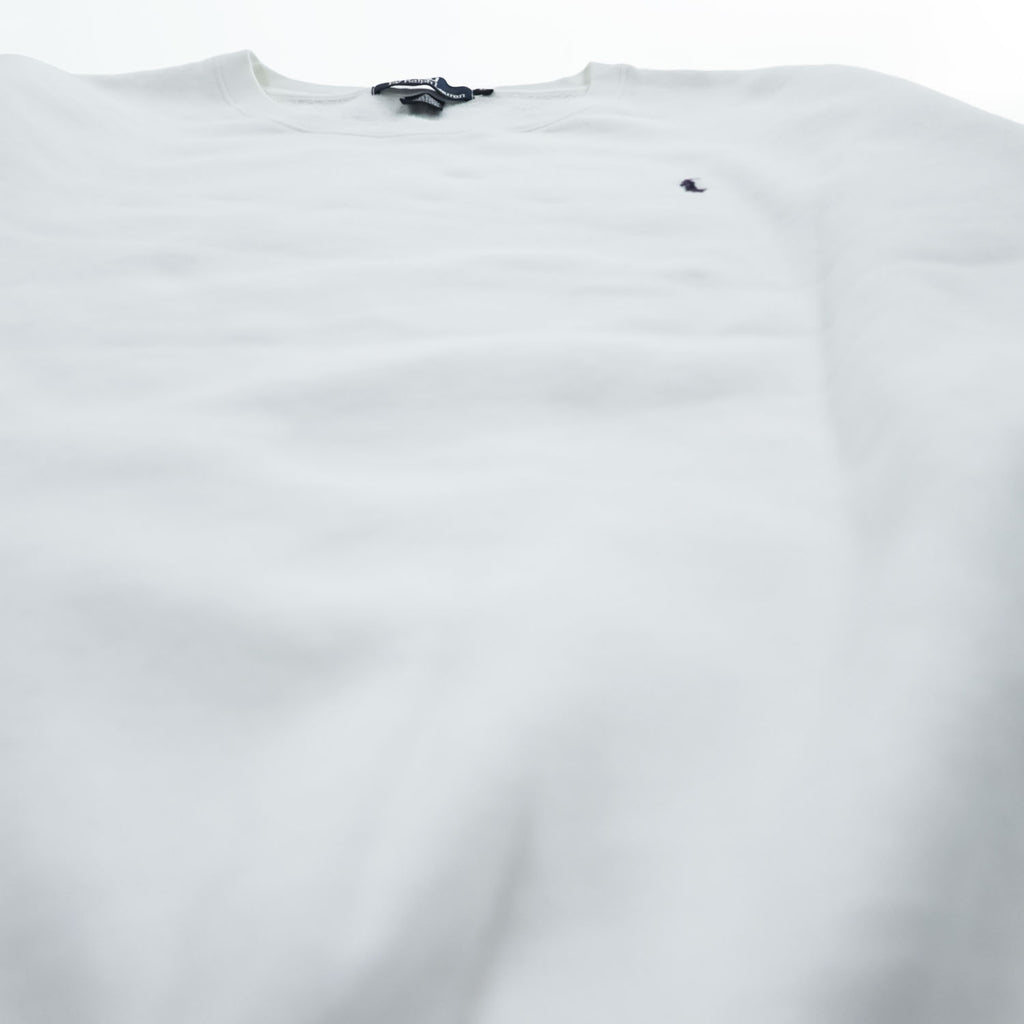 Polo Ralph Lauren 90年代 クルーネック スウェット トレーナー L ホワイト 裏起毛 スモールポニー ロゴ 刺繍