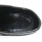 90s Vintage Black Pebbled Leather Longwing Wingtip Brogue Derby Shoes Men's US 8.5 D