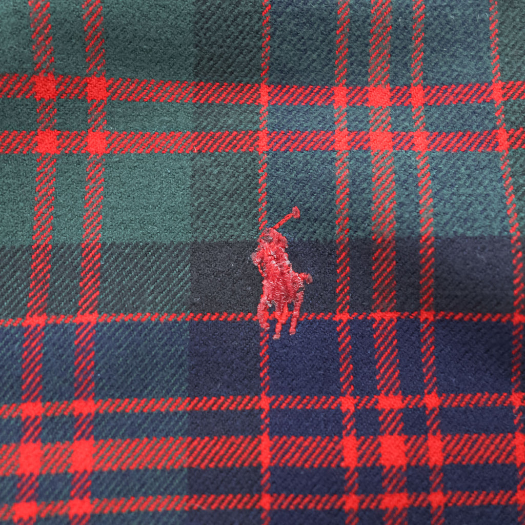 Ralph Lauren 90年代 ヴィンテージ BLAKE 長袖 ボタンダウンシャツ XL チェック スモールポニー ロゴ 刺繍