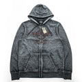 Hard Rock Cafe ダブルバーンアウト加工 ジップパーカー XL グレー 裏起毛 Double Burnout Philadelphia HRM-108 未使用品