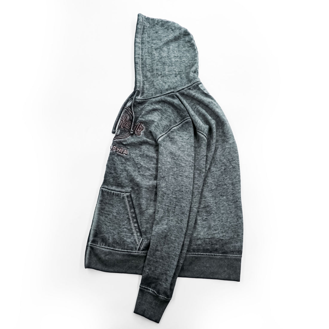 Hard Rock Cafe ダブルバーンアウト加工 ジップパーカー XL グレー 裏起毛 Double Burnout Philadelphia HRM-108 未使用品