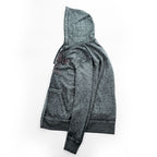 Hard Rock Cafe ダブルバーンアウト加工 ジップパーカー XL グレー 裏起毛 Double Burnout Philadelphia HRM-108 未使用品