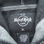 Hard Rock Cafe ダブルバーンアウト加工 ジップパーカー XL グレー 裏起毛 Double Burnout Philadelphia HRM-108 未使用品