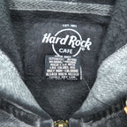 Hard Rock Cafe ダブルバーンアウト加工 ジップパーカー XL グレー 裏起毛 Double Burnout Philadelphia HRM-108 未使用品
