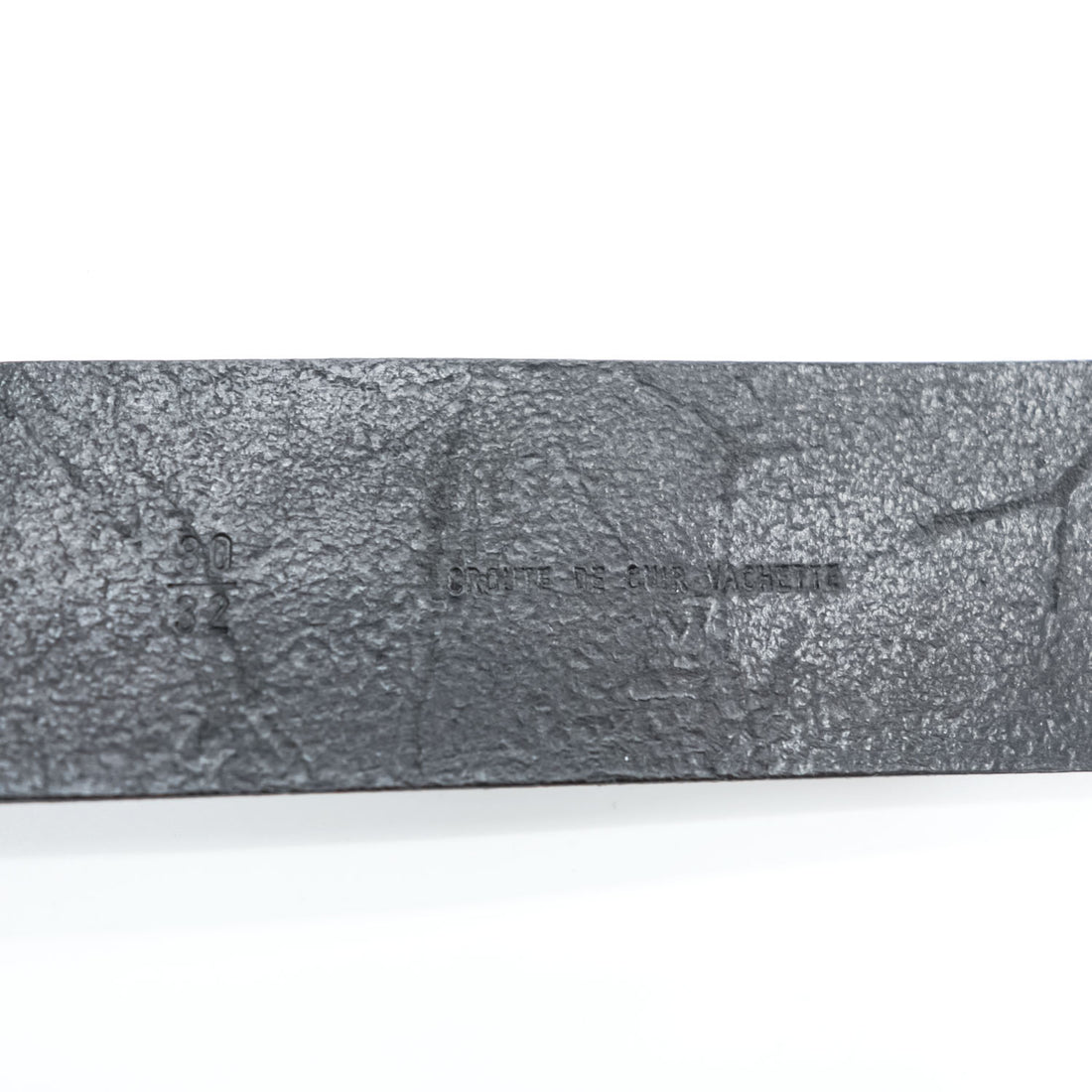 Jean Paul Gaultier Logo Print Leather Belt Brown Silver Roller Buckle Made in France 80 32