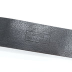 Jean Paul Gaultier Logo Print Leather Belt Brown Silver Roller Buckle Made in France 80 32