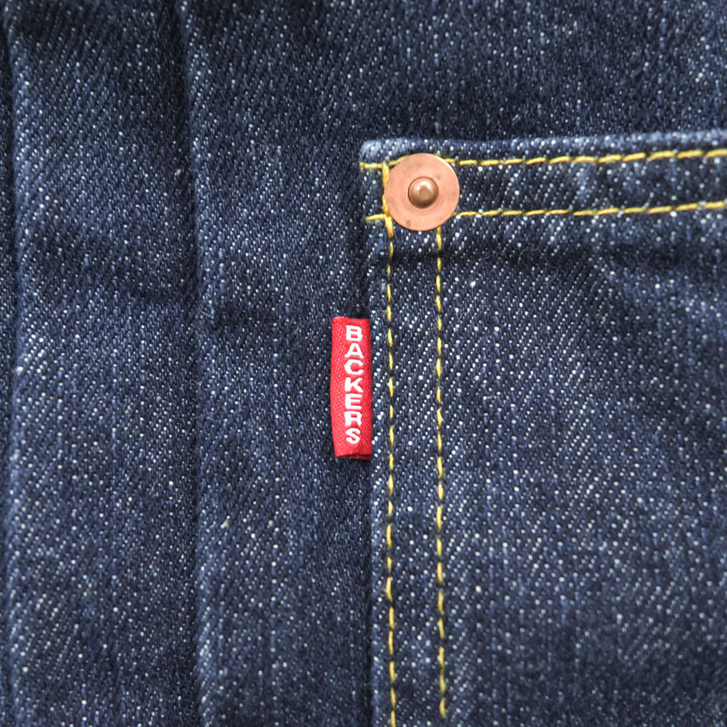 Backers 106XX Type 1 WWII Style Denim Jacket Indigo Selvedge Style Cinch Back Size 40