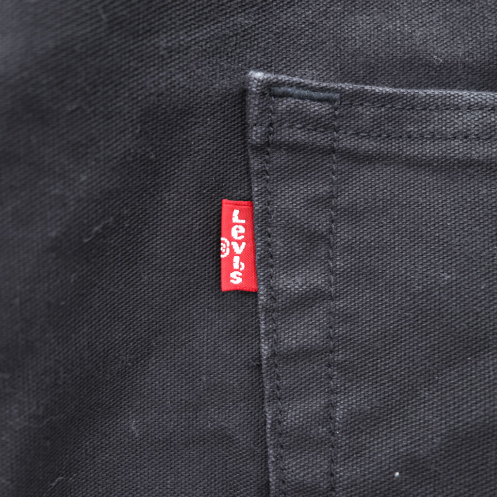 Levi Strauss cargo work pants, size L, black canvas, wide fit, workwear fit, duck fabric, A1136-0001