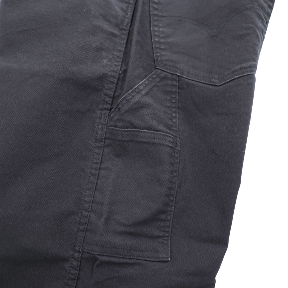 Levi Strauss cargo work pants, size L, black canvas, wide fit, workwear fit, duck fabric, A1136-0001