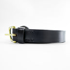 Hardy & Cleverley Numbered Leather Belt Black Brass Buckle Made in England 34