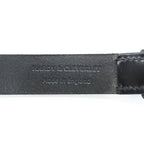 Hardy & Cleverley Numbered Leather Belt Black Brass Buckle Made in England 34