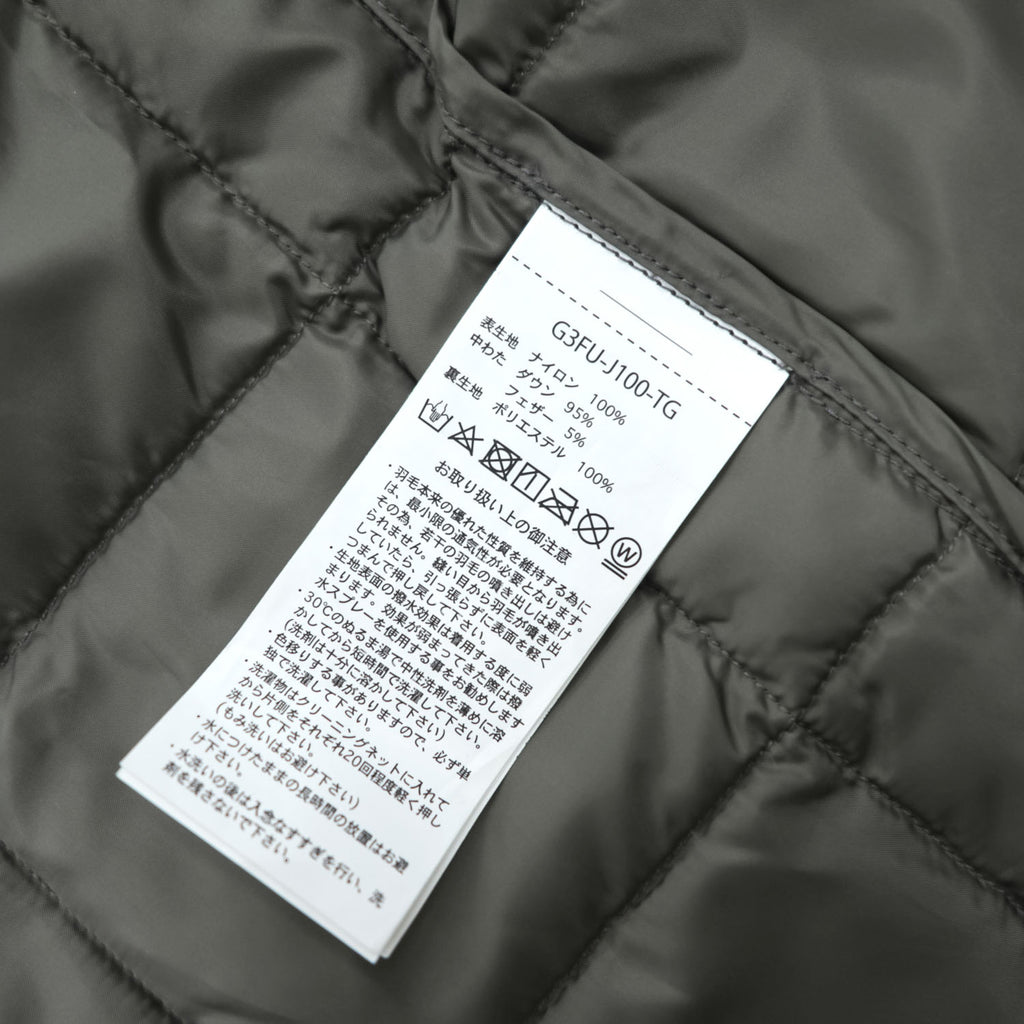 GRAMICCI × TAION インナーダウンベスト L グリーン スナップボタン G3FU-J100-TG