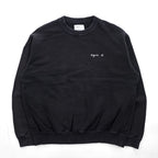 agnes b. pour ADAM ET ROPÉ Logo Embroidered Cotton Sweatshirt Black Size S Made in Japan