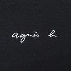 agnes b. pour ADAM ET ROPÉ Logo Embroidered Cotton Sweatshirt Black Size S Made in Japan