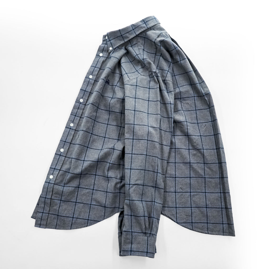 Brooks Brothers Regent Gray Windowpane Button-Down Long Sleeve Shirt XL