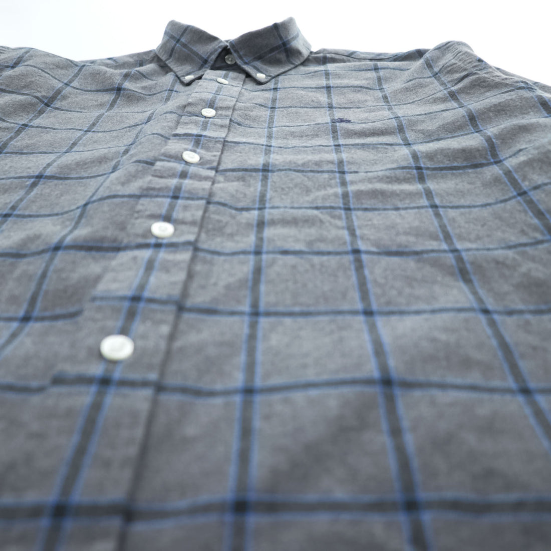 Brooks Brothers Regent Gray Windowpane Button-Down Long Sleeve Shirt XL