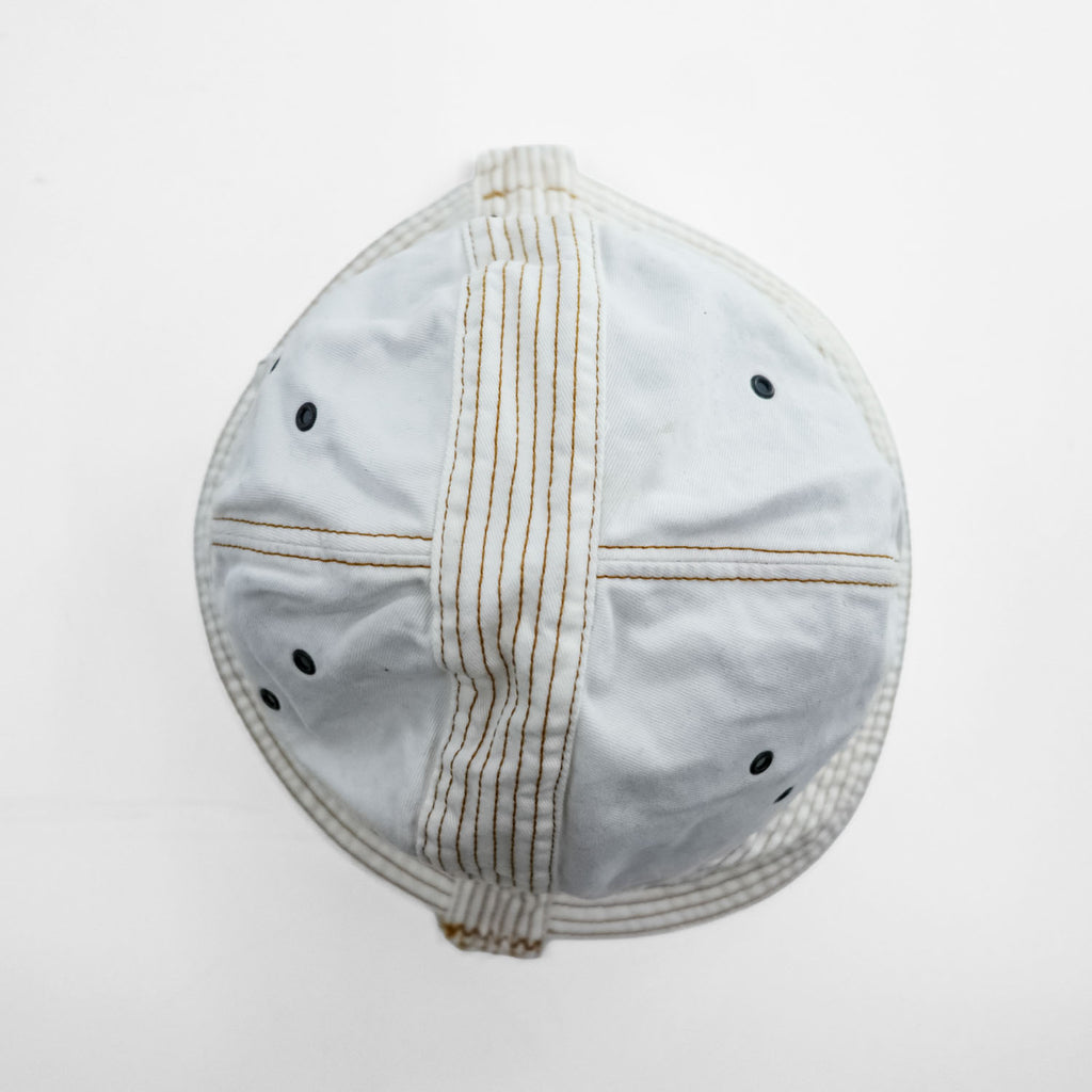 KAPITAL EK-989 Chino Radio Hat White Cotton Navy Sailor Bucket Hat Made in Japan