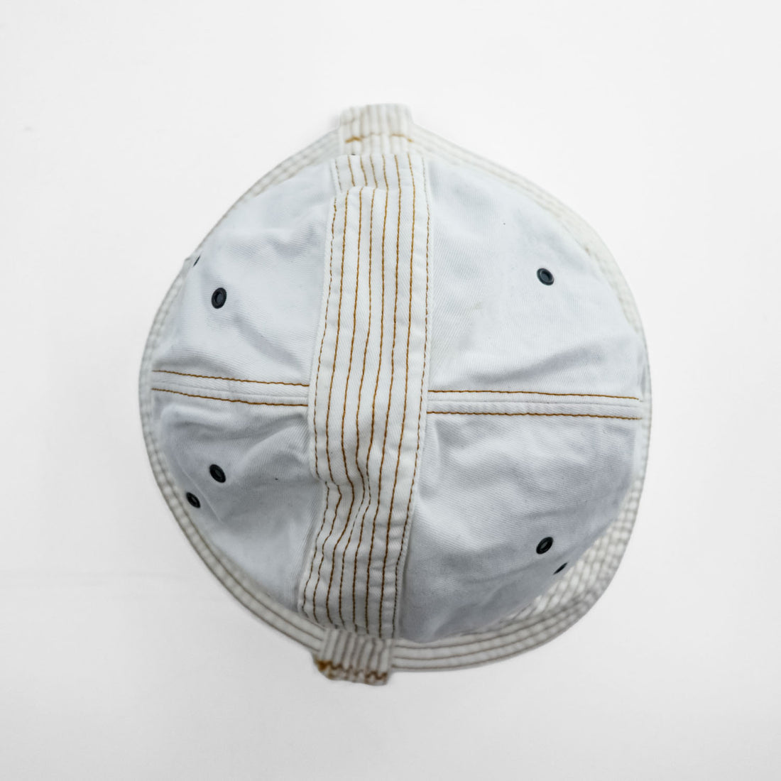 KAPITAL EK-989 Chino Radio Hat White Cotton Navy Sailor Bucket Hat Made in Japan