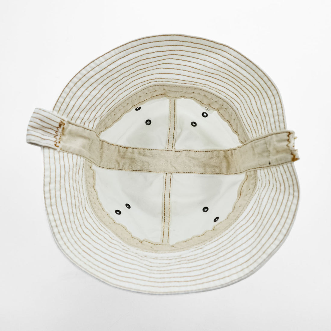 KAPITAL EK-989 Chino Radio Hat White Cotton Navy Sailor Bucket Hat Made in Japan