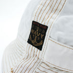 KAPITAL EK-989 Chino Radio Hat White Cotton Navy Sailor Bucket Hat Made in Japan
