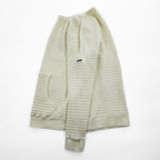 MANASTASH 7113113 Ivory Waffle Knit Kangaroo Pocket Crewneck Sweatshirt Men's L SNUGGLE SNUG THERMAL 21