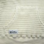 MANASTASH 7113113 Ivory Waffle Knit Kangaroo Pocket Crewneck Sweatshirt Men's L SNUGGLE SNUG THERMAL 21