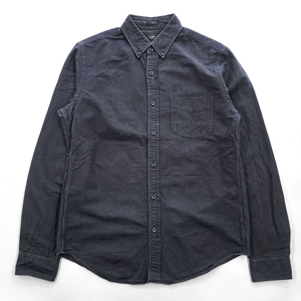 J.CREW Oxford Slim Button-Down Long Sleeve Shirt Black Men's M