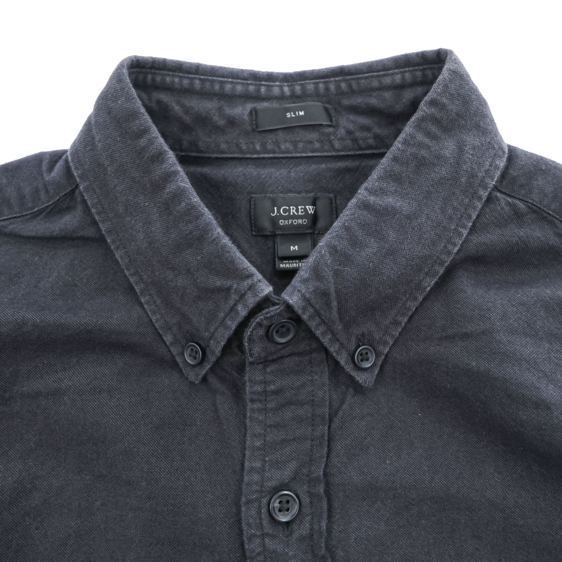 J.CREW Oxford Slim Button-Down Long Sleeve Shirt Black Men's M