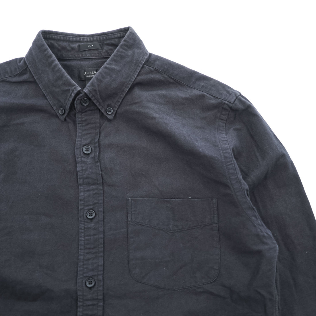 J.CREW Oxford Slim Button-Down Long Sleeve Shirt Black Men's M
