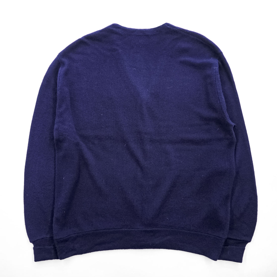 IZOD LACOSTE 80s Made in USA Crocodile Logo Acrylic V-Neck Cardigan Navy XL