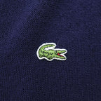 IZOD LACOSTE 80s Made in USA Crocodile Logo Acrylic V-Neck Cardigan Navy XL