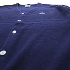 IZOD LACOSTE 80s Made in USA Crocodile Logo Acrylic V-Neck Cardigan Navy XL