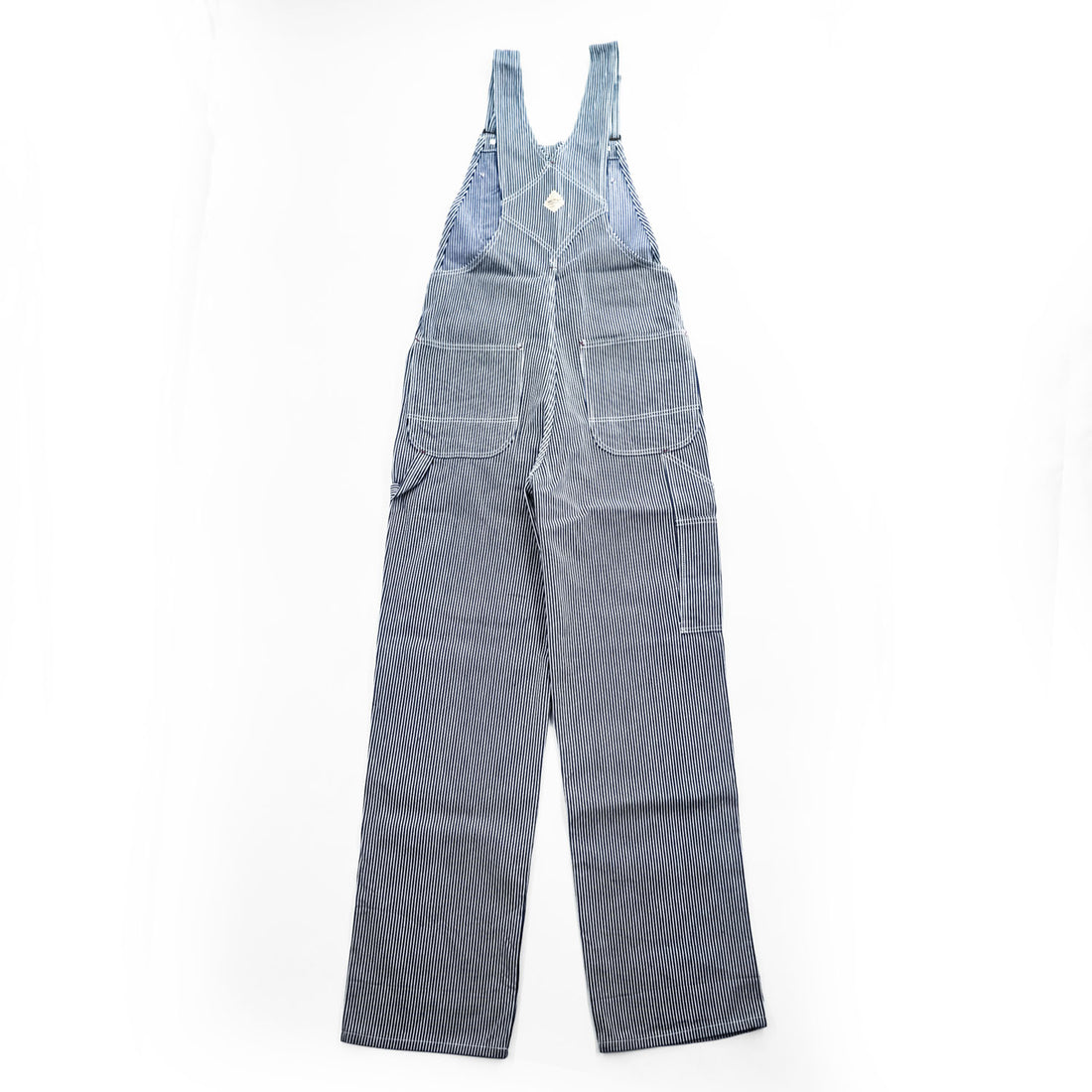 BIG MAC Hickory Stripe Cotton Bib Overalls W36 L34