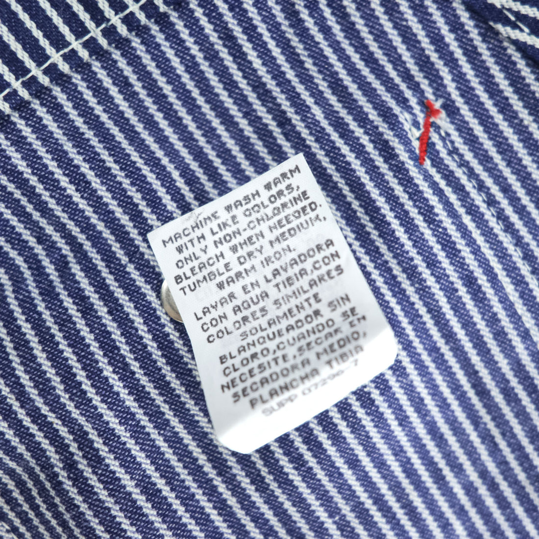 BIG MAC Hickory Stripe Cotton Bib Overalls W36 L34