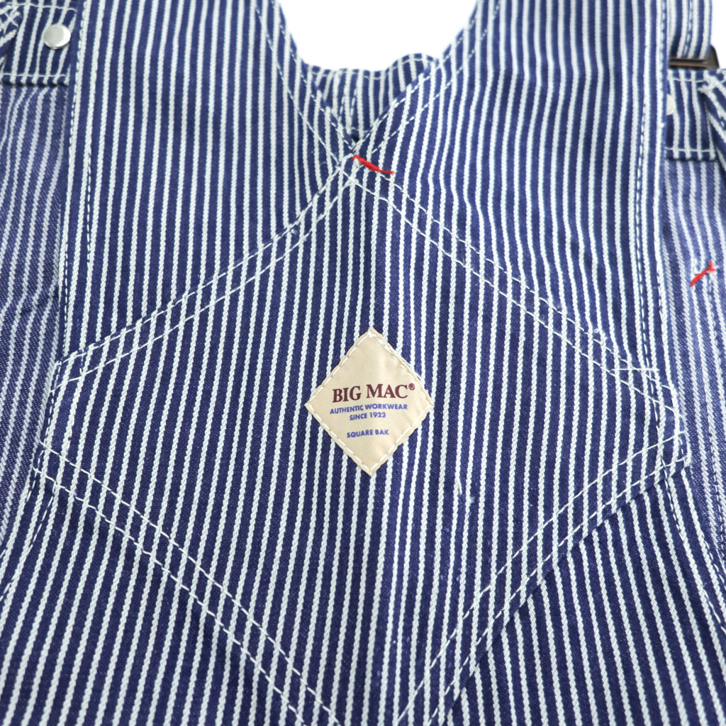 BIG MAC Hickory Stripe Cotton Bib Overalls W36 L34