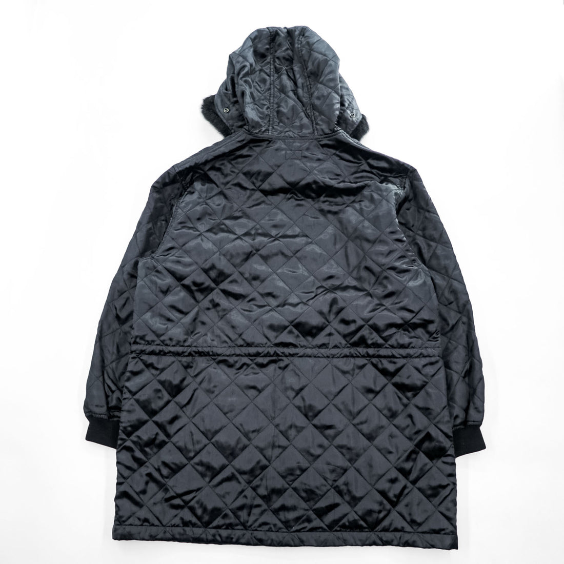 KETTY Black 3-Way Hooded Parka Coat Quilted Zip-Out Liner Faux Fur Women's M