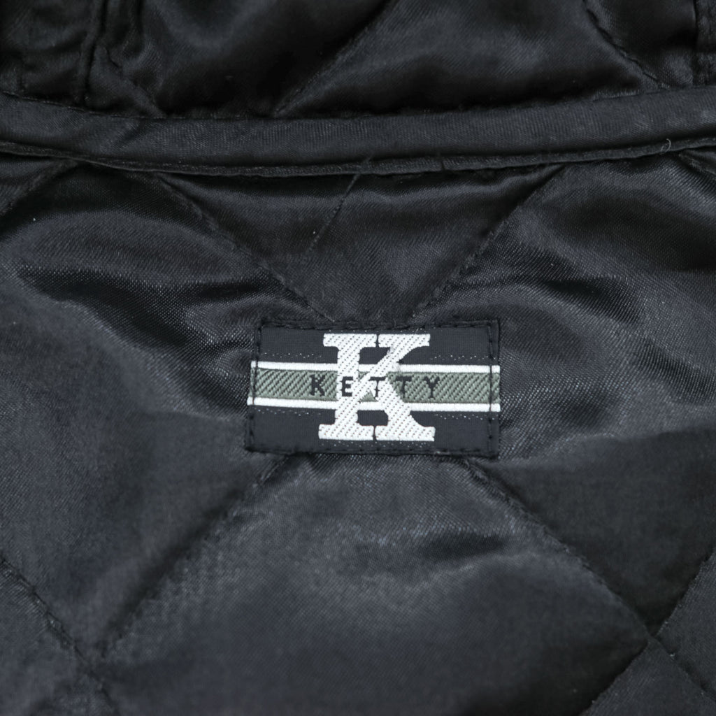 KETTY Black 3-Way Hooded Parka Coat Quilted Zip-Out Liner Faux Fur Women's M